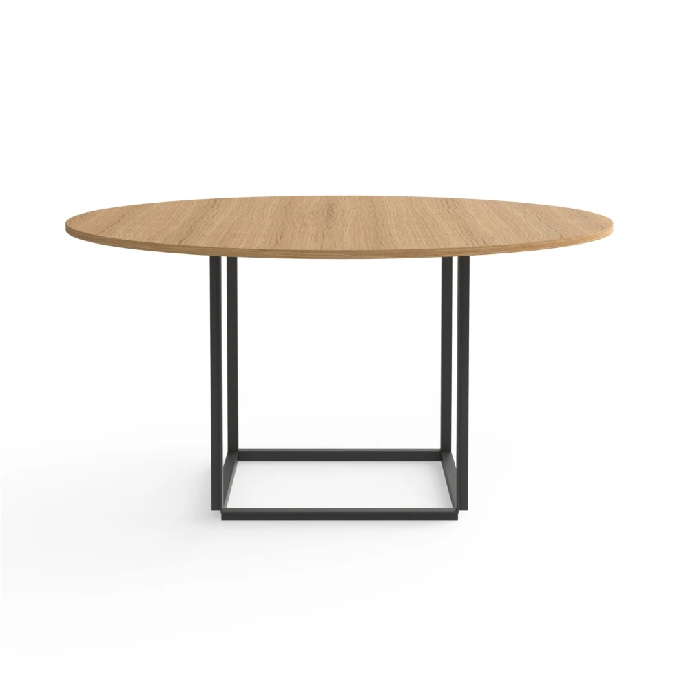 Stół Florence Dining Table z drewnianym blatem Ø145 New Works