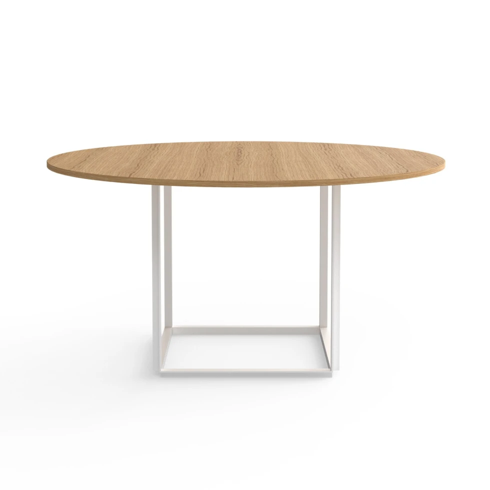 Stół Florence Dining Table z drewnianym blatem Ø145 New Works