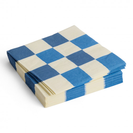 Zestaw serwetek Pattern Napkins White and Blue HAY