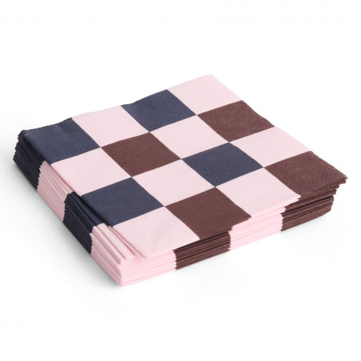 Zestaw serwetek Pattern Napkins Light Pink, Bordeaux and Black HAY