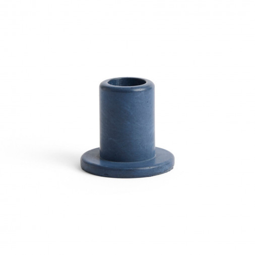 Świecznik Tube Candleholder Concrete Midnight blue HAY