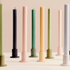 Świecznik Tube Candleholder Concrete Light pink HAY