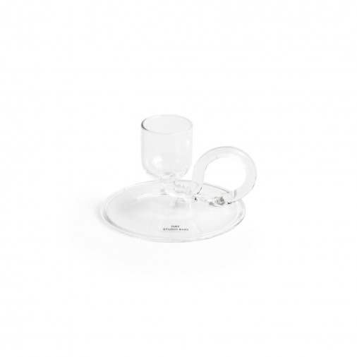 Świecznik Tiny Candleholder Curved Clear HAY