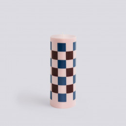 Świeca Column Candle L Light Pink, Bordeaux and Dark Blue HAY