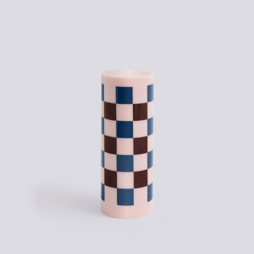 Świeca Column Candle L Light Pink, Bordeaux and Dark Blue HAY