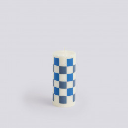 Świeca Column Candle S White and Blues HAY