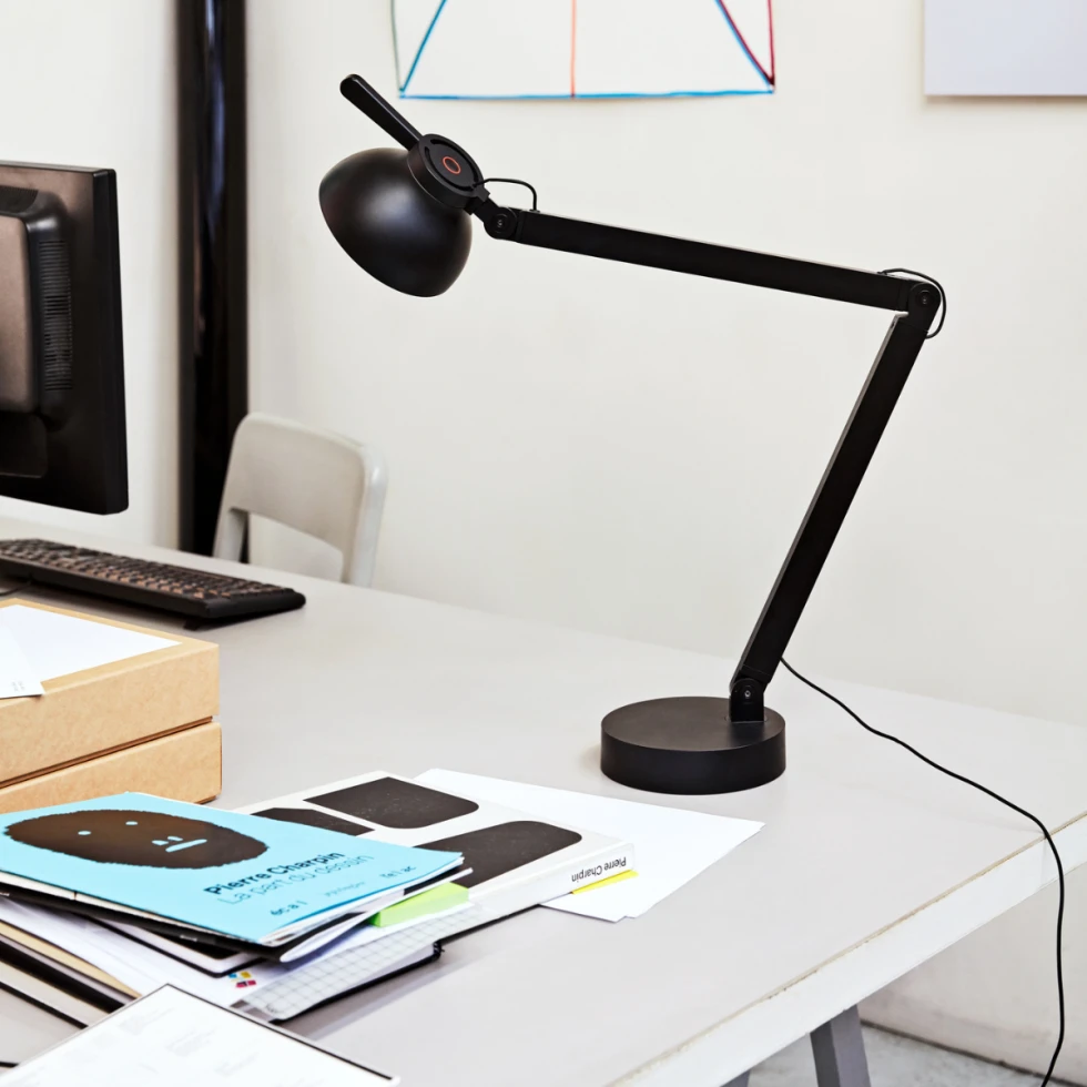 Lampa biurkowa PC Double Arm Soft Black HAY