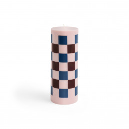 Świeca Column Candle L Light Pink, Bordeaux and Dark Blue HAY