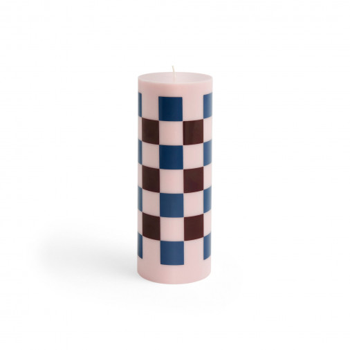 Świeca Column Candle L Light Pink, Bordeaux and Dark Blue HAY