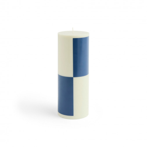 Świeca Column Candle L Milky Green and Dark Blue HAY