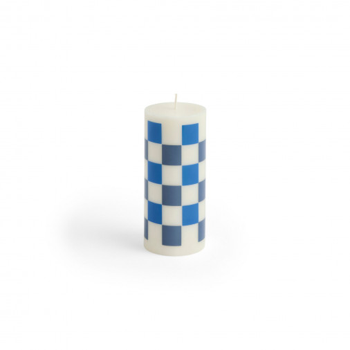 Świeca Column Candle S White and Blues HAY