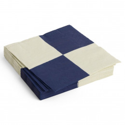 Zestaw serwetek Pattern Napkins Off White Dark Blue HAY