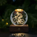 Lampa ozdobna Amber Crystal Cyclist Gingko