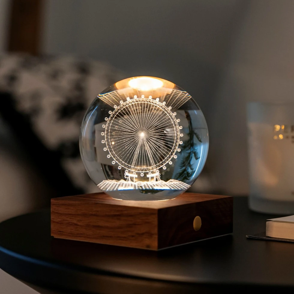 Lampa ozdobna Amber Crystal Ferris Wheel Gingko