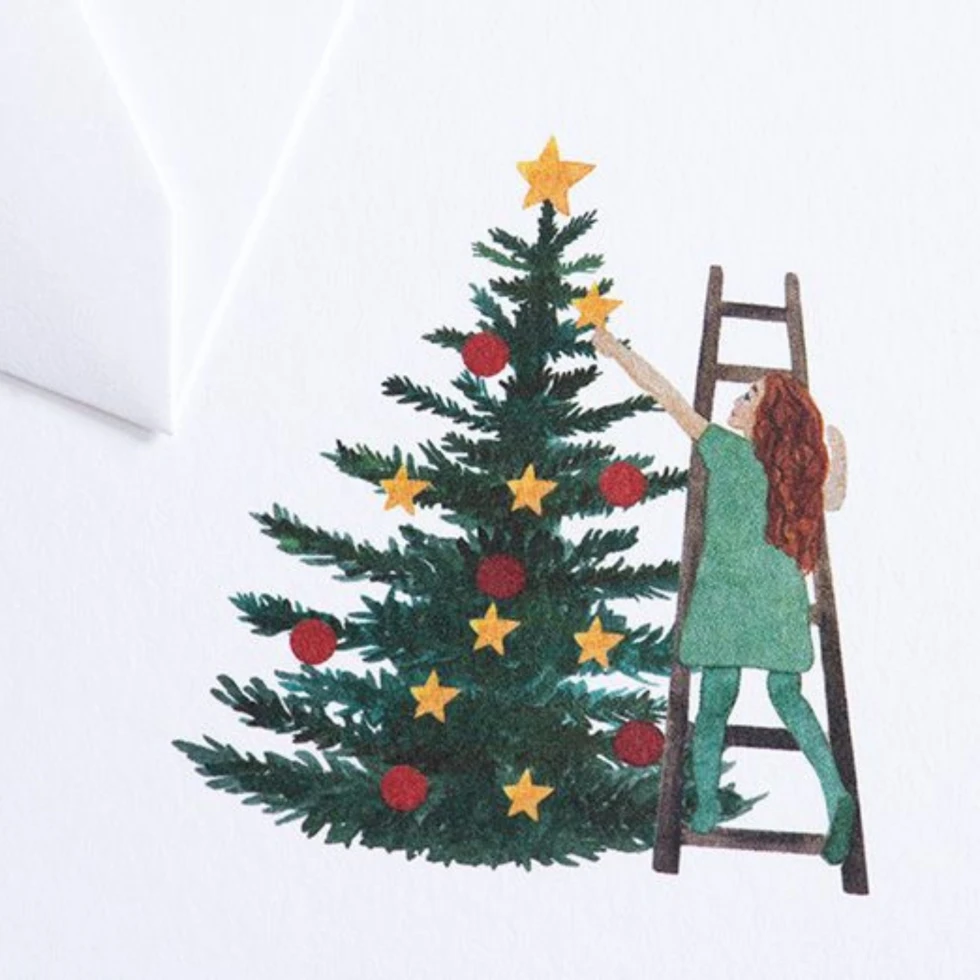 Kartka świąteczna Traces in the snow Christmas Tree Gmund