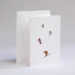 Kartka świąteczna Traces in the snow Ski Slope Gmund