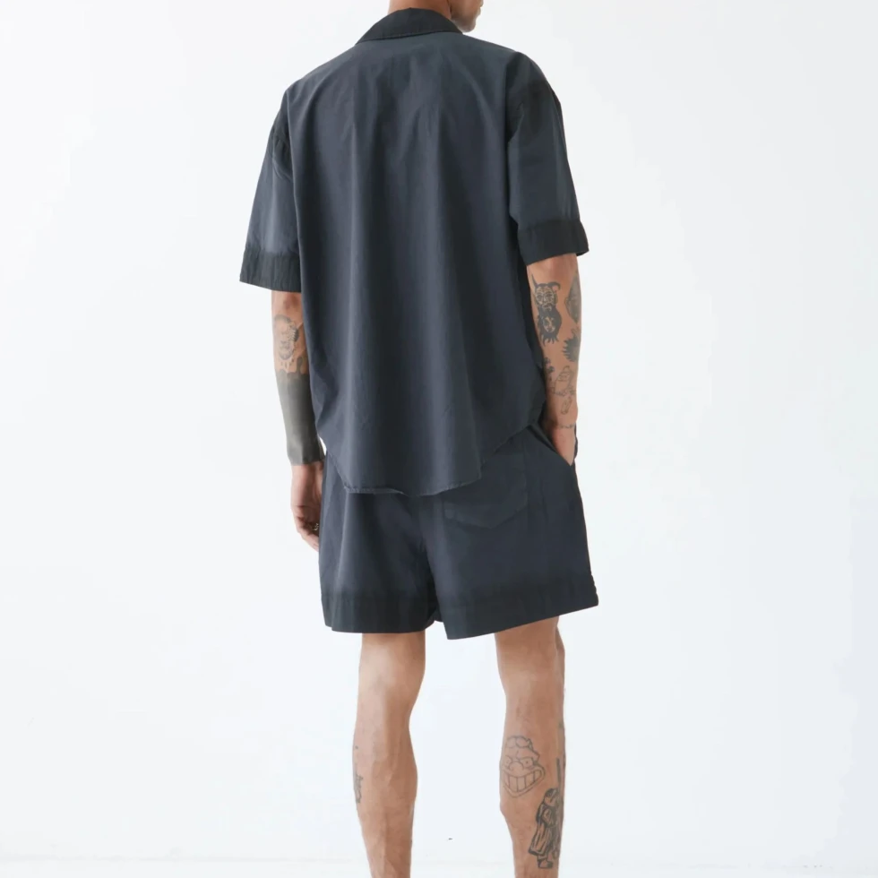 Piżama John Shorts Washed black LAVIE