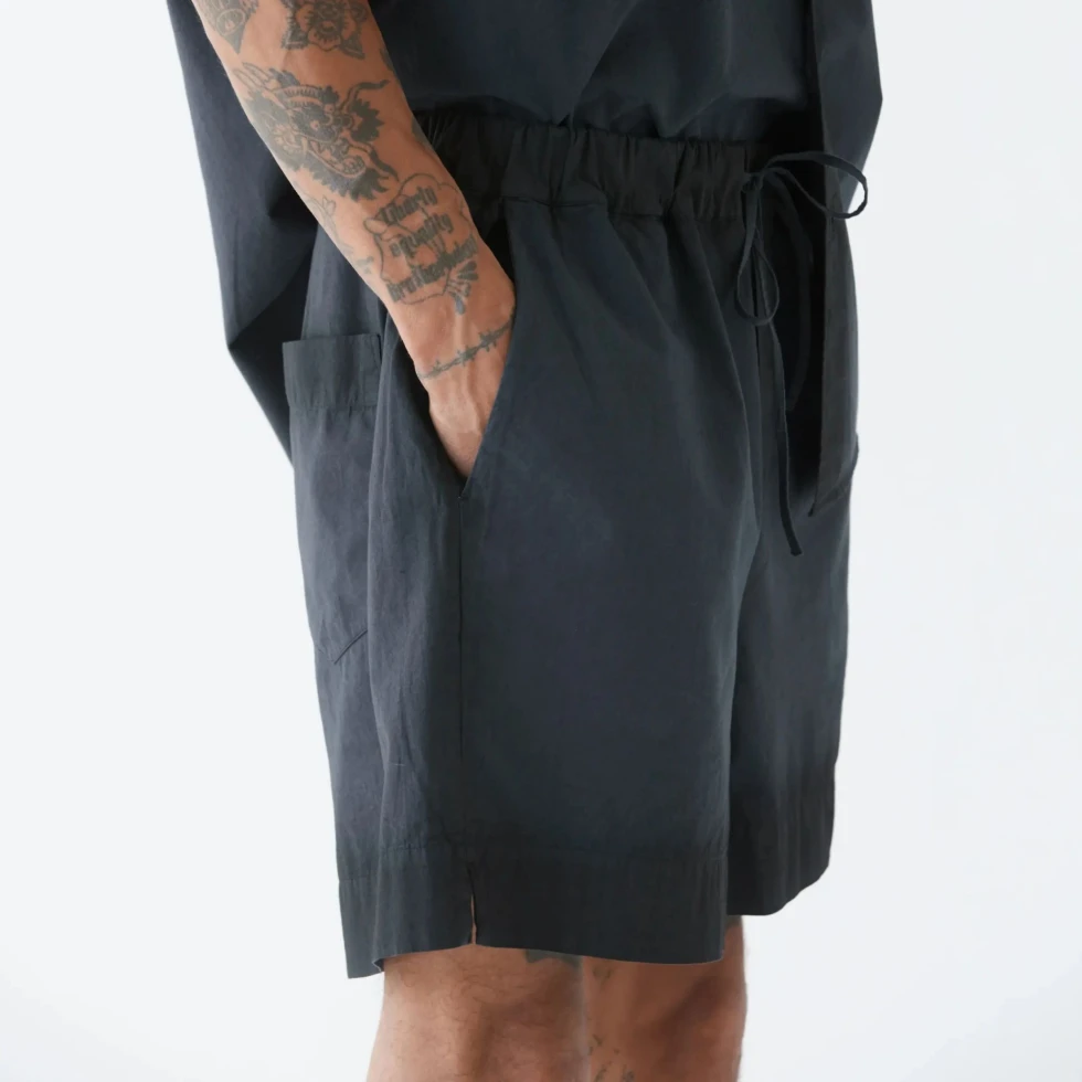 Piżama John Shorts Washed black LAVIE