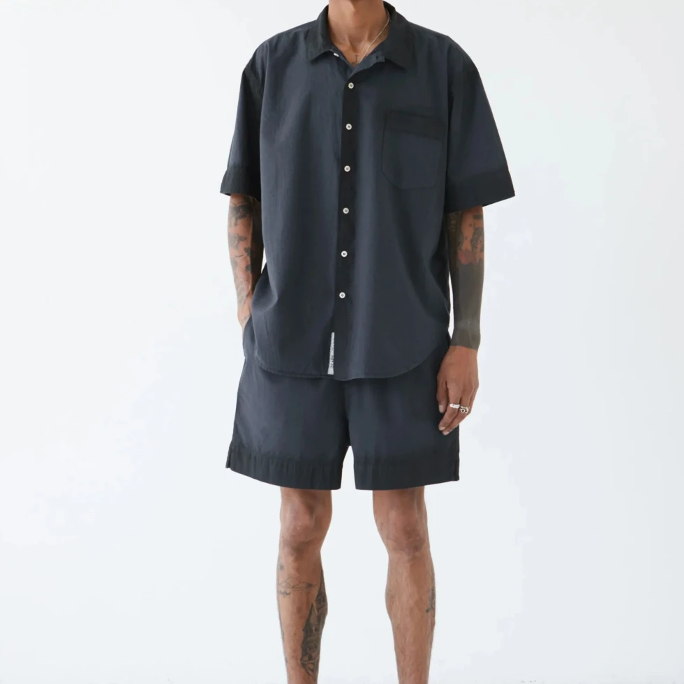 Piżama John Shorts Washed black LAVIE