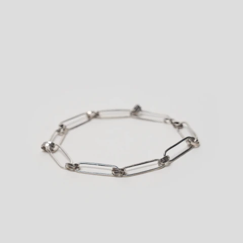 Bransoletka srebrna "spinacze" Zbigniew Szczepański