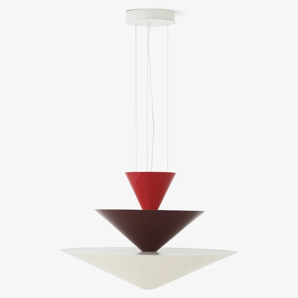 Lampa wisząca Gio LN14 Vermilion Red, Dark Burgundy & Ecru White &Tradition