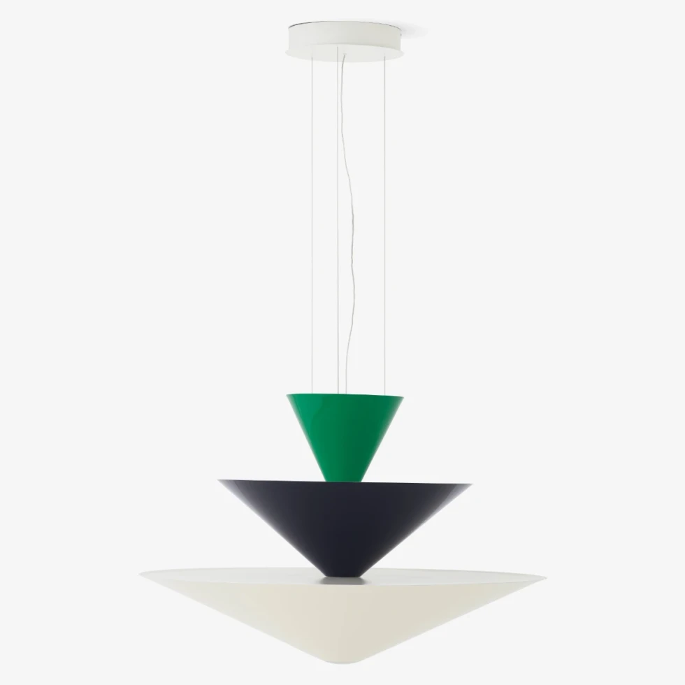 Lampa wisząca Gio LN14 Signal Green, Deep Blue & Ecru White &Tradition