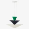 Lampa wisząca Gio LN14 Signal Green, Deep Blue & Ecru White &Tradition