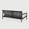 Sofa outdoorowa dwuosobowa Jack Teak Black Off White Ethnicraft