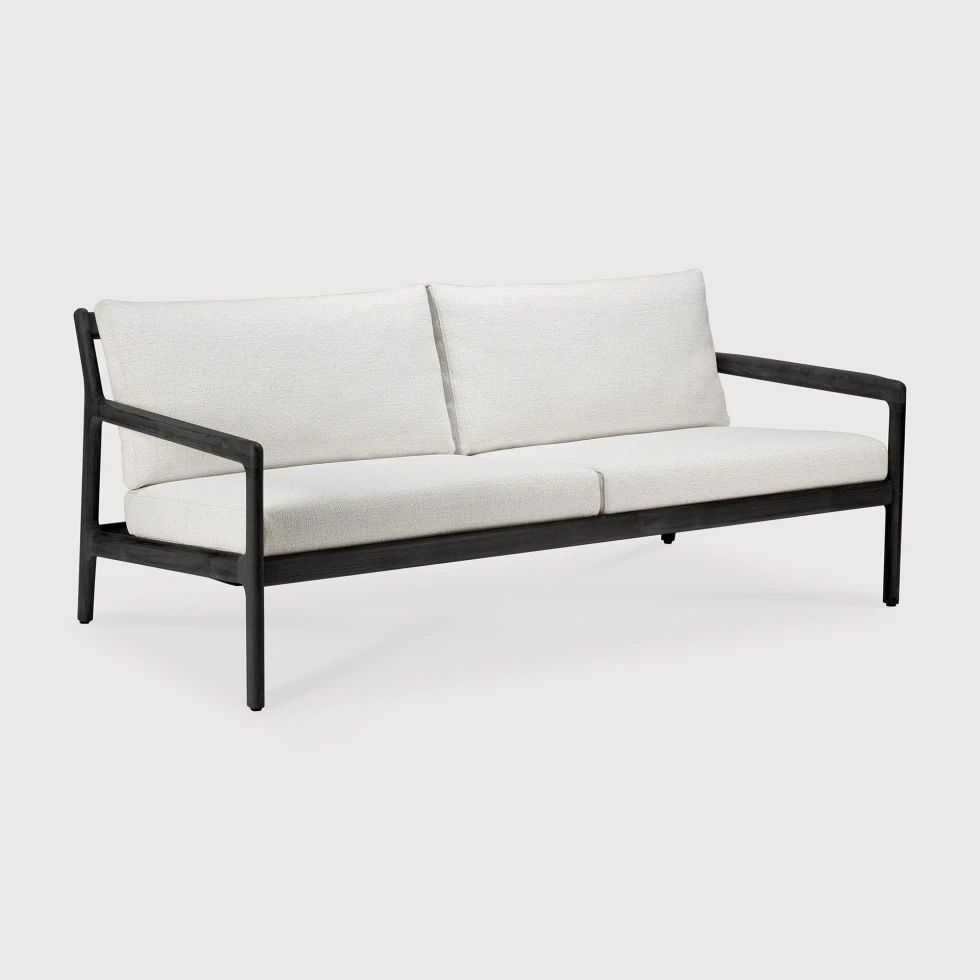 Sofa outdoorowa dwuosobowa Jack Teak Black Off White Ethnicraft