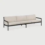 Sofa outdoorowa trzyosobowa Jack Teak Black Natural Ethnicraft