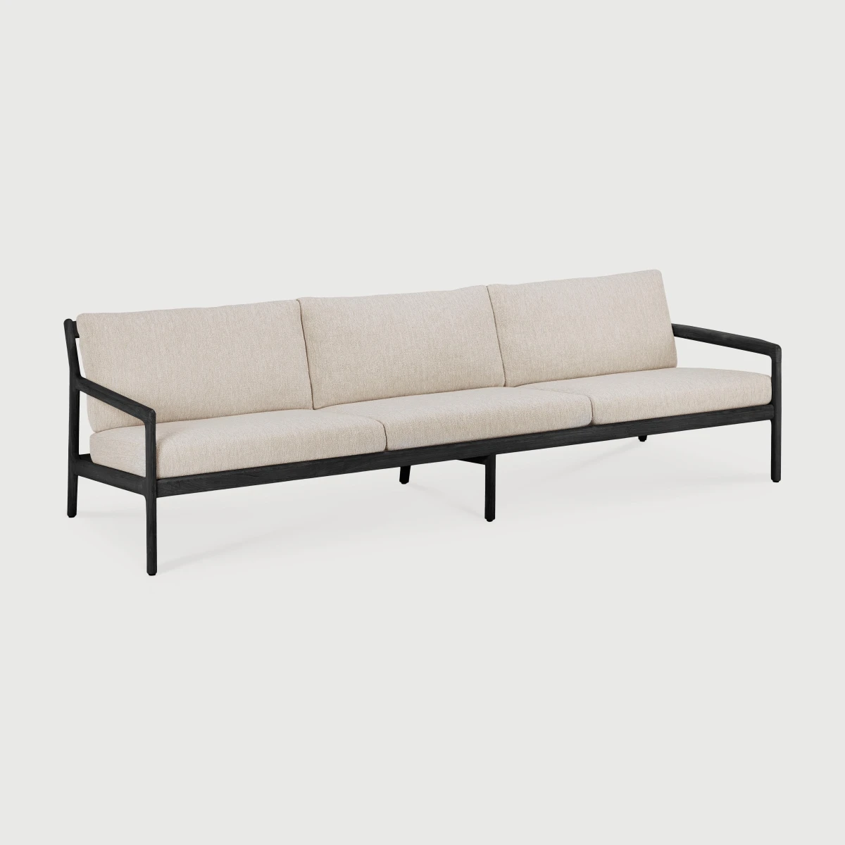 Sofa outdoorowa trzyosobowa Jack Teak Black Natural Ethnicraft