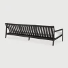 Sofa outdoorowa trzyosobowa Jack Teak Black Natural Ethnicraft