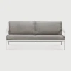 Sofa outdoorowa dwuosobowa z poduszkami Jack aluminium Mocha Ethnicraft