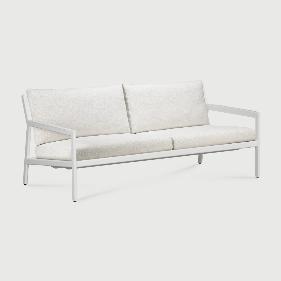 Sofa outdoorowa dwuosobowa z poduszkami Jack aluminium Off White Ethnicraft