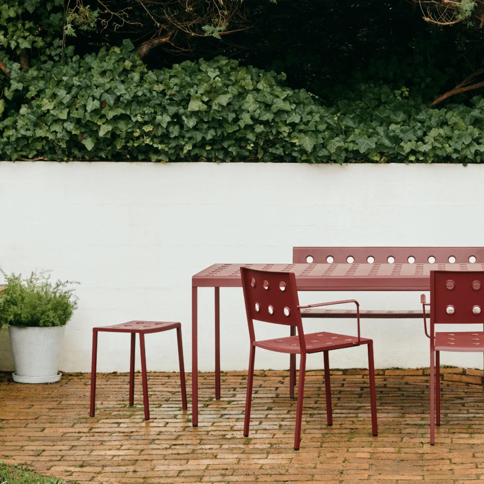 Stołek outdoorowy Balcony Iron red HAY