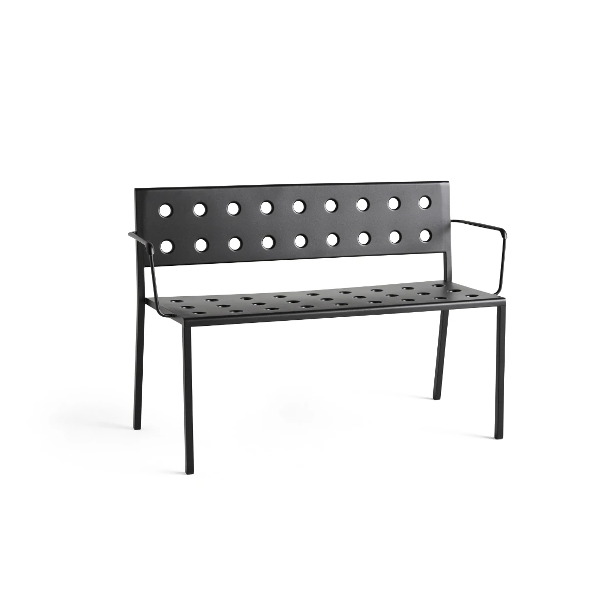 Ławka outdoorowa z podłokietnikami 121x52x79 Balcony Athracite HAY