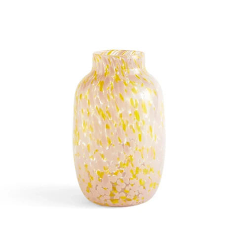 Wazon Splash Vase Round Large Light Pink and Yellow HAY