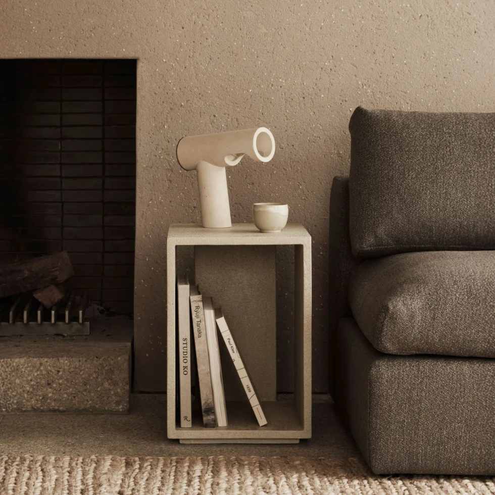 Stolik nocny Elements Microcement Off White Ethnicraft