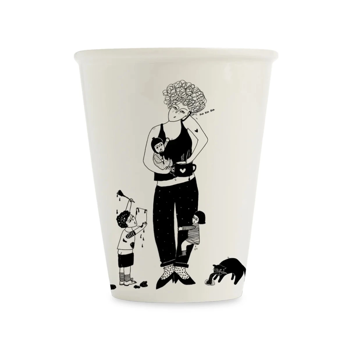 Porcelanowy kubek mom life helen b