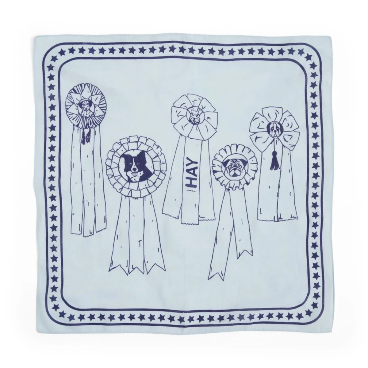 Chusta Dogs Scarf Light blue HAY