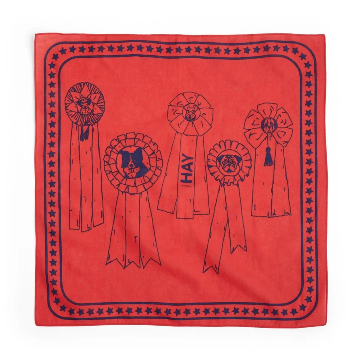 Chusta  Dogs Scarf Red HAY