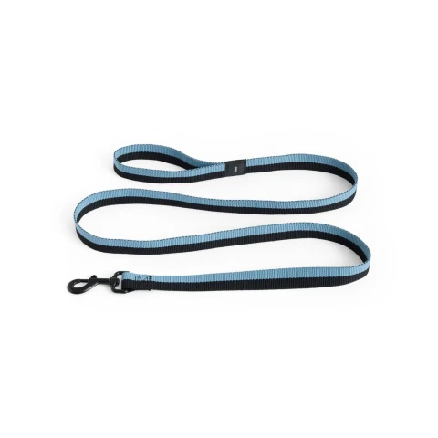 Smycz Dogs Leash Flat M/L Blue, black HAY