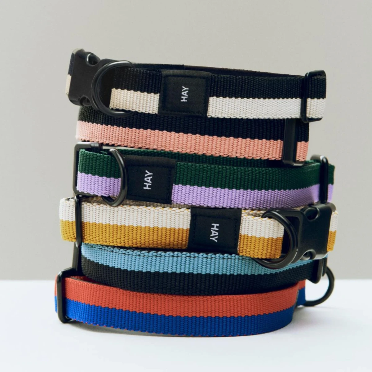 Obroża Dogs Collar Flat M/L Blue Black HAY