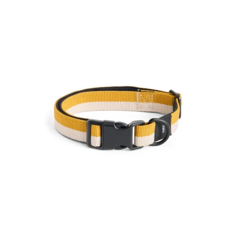 Obroża Dogs Collar Flat M/L Off White Ochre HAY