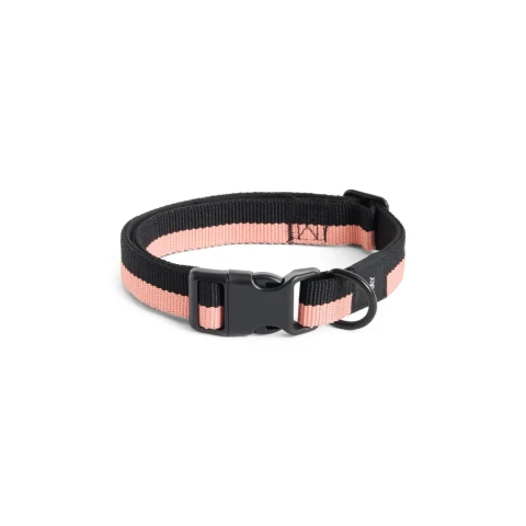 Obroża Dogs Collar Flat M/L Pink Black HAY