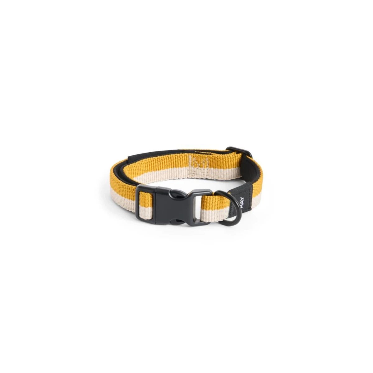 Obroża Dogs Collar Flat S/M Off White Ochre HAY