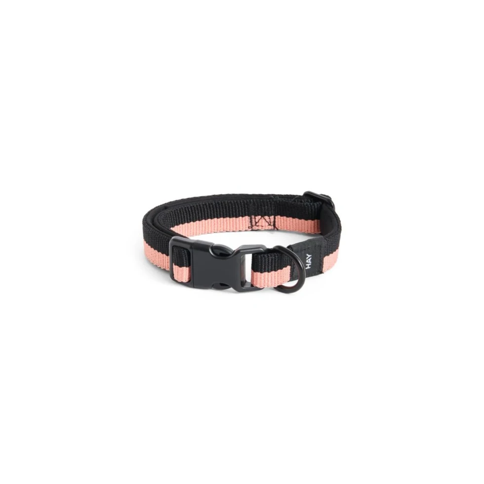 Obroża Dogs Collar Flat S/M Pink Black HAY