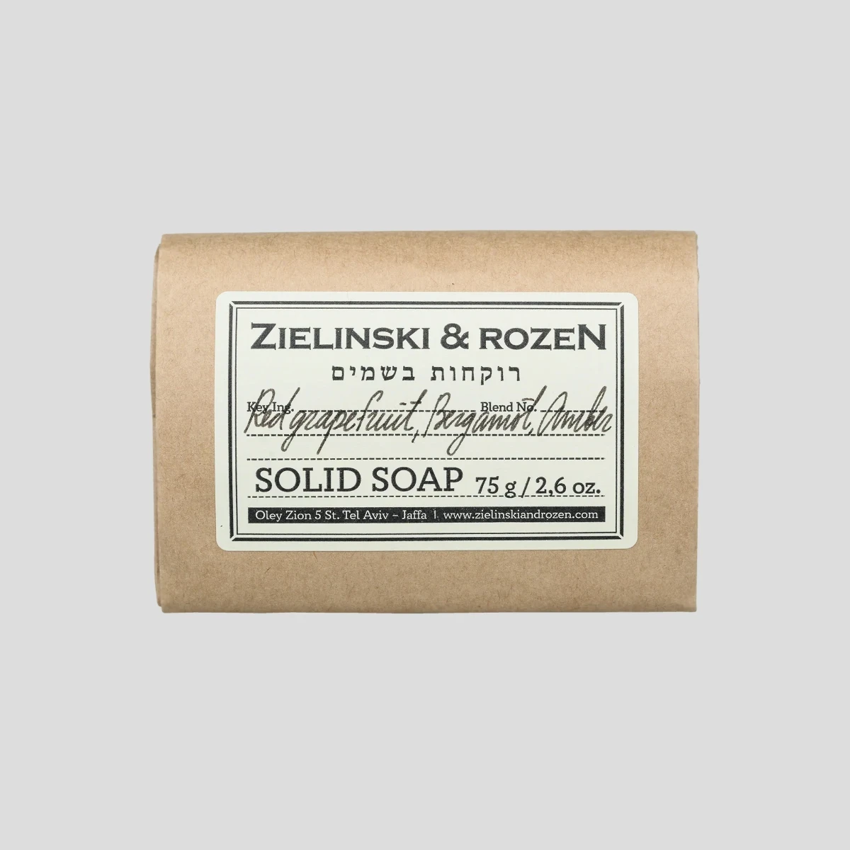Mydło w kostce 75g Red grapefruit, Bergamot, Amber Zielinski & Rozen