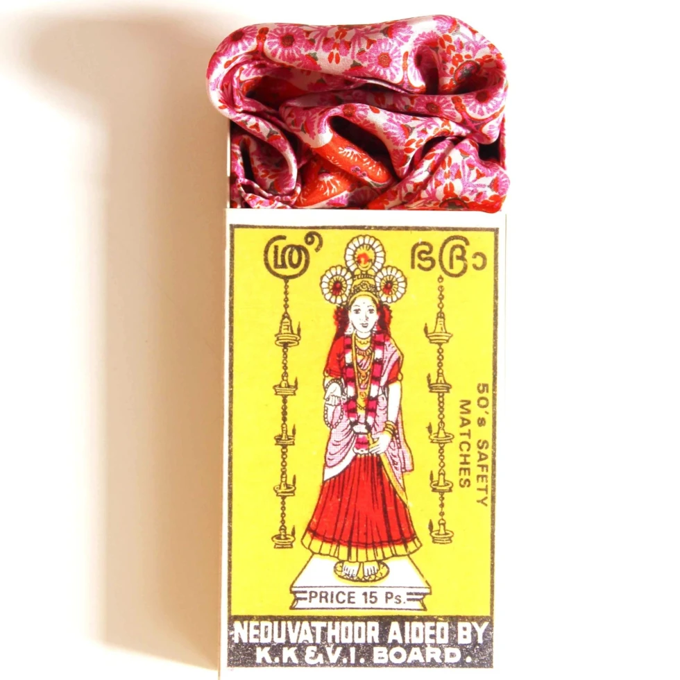 Apaszka jedwabna Mini Agadir Fuchsia Les Belles Vagabondes