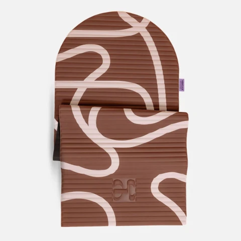 Mata do ćwiczeń Bari Choco Print Terracotta Hercule Studio